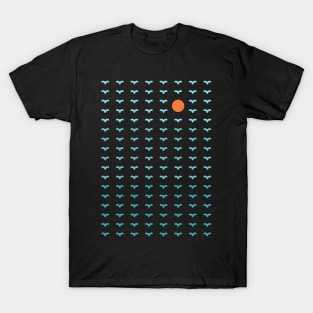 Sunset in The Sea of Birds T-Shirt